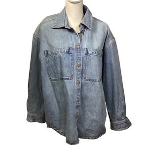 Madewell Denim Oversized Trucker Jacket Shirt, 90s boyfriend, tomboy, off duty